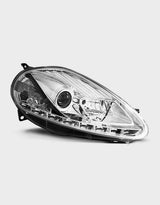 Fiat Punto EVO 199 2009-2012 Fari Anteriori Cromati DRL LED - autorivallo