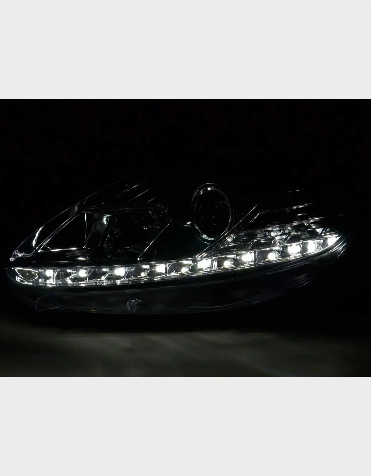 Fiat Punto EVO 199 2009-2012 Fari Anteriori Cromati DRL LED - autorivallo