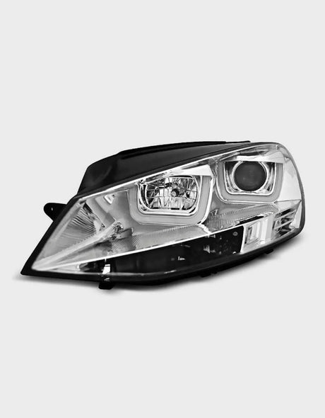 VW Golf 7 2012-2017 Fari Anteriori Cromato Luci Diurne LED - autorivallo