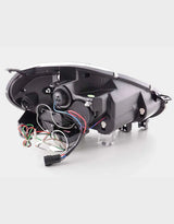 Fiat Punto EVO 199 2009-2012 Fari Anteriori Cromati DRL LED - autorivallo