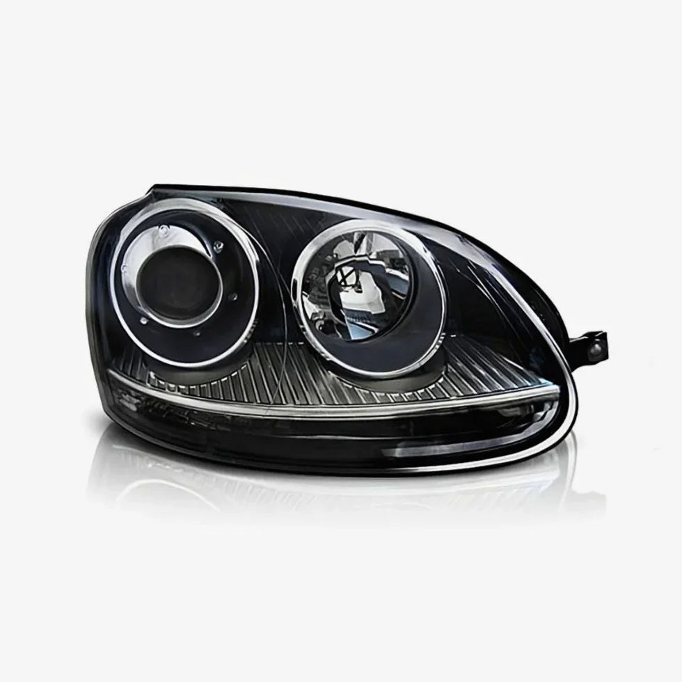 VW Golf 5 1K 2003-2008 Fari Anteriori in Ottica GTI - Nero - autorivallo