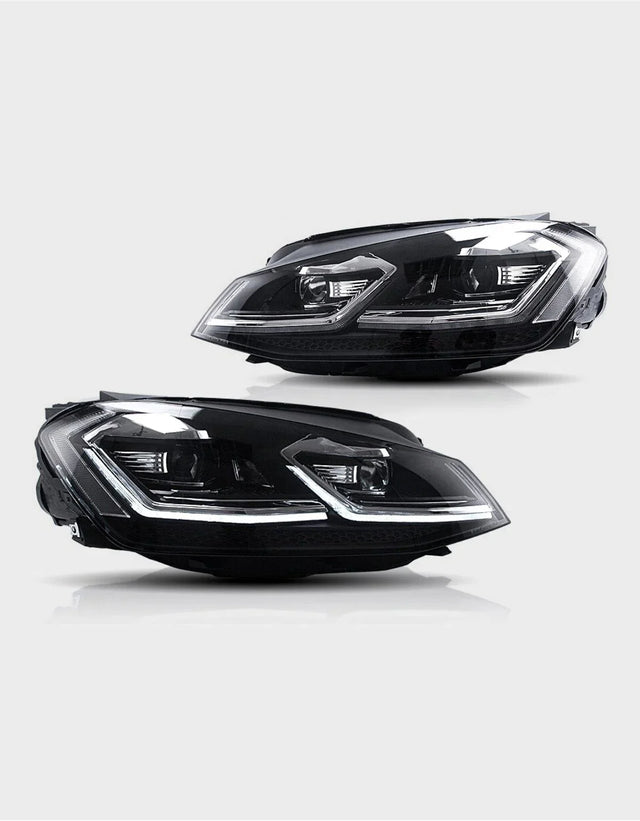 VW Golf 7 2012-2017 Fari Anteriori LED R-Line Look G7.5 Facelift - autorivallo