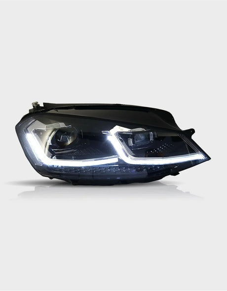 VW Golf 7 2012-2017 Fari Anteriori LED R-Line Look G7.5 Facelift - autorivallo