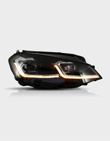 VW Golf 7 2012-2017 Fari Anteriori LED R-Line Look G7.5 Facelift - autorivallo