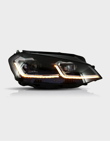 VW Golf 7 2012-2017 Fari Anteriori LED R-Line Look G7.5 Facelift - autorivallo