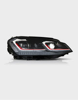 VW Golf 7 2012-2017 Fari Anteriori LED GTI Look G7.5 Facelift - autorivallo