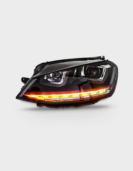 VW Golf 7 2012-2017 Fari Anteriori Frecce a LED GTI Look - autorivallo