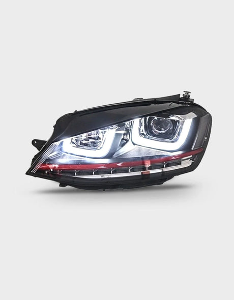 VW Golf 7 2012-2017 Fari Anteriori Frecce a LED GTI Look - autorivallo
