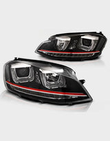 VW Golf 7 2012-2017 Fari Anteriori Frecce a LED GTI Look - autorivallo