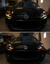 VW Golf 6 2008-2012 Fari Anteriori LED Dinamiche G7.5 Look - autorivallo