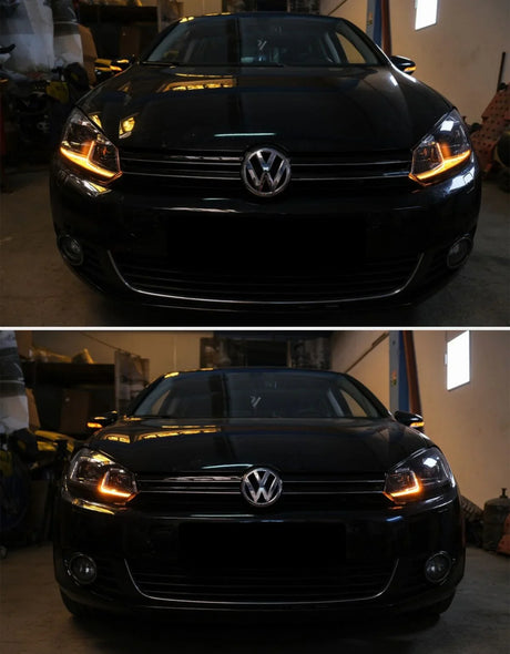VW Golf 6 2008-2012 Fari Anteriori LED Dinamiche G7.5 Look - autorivallo