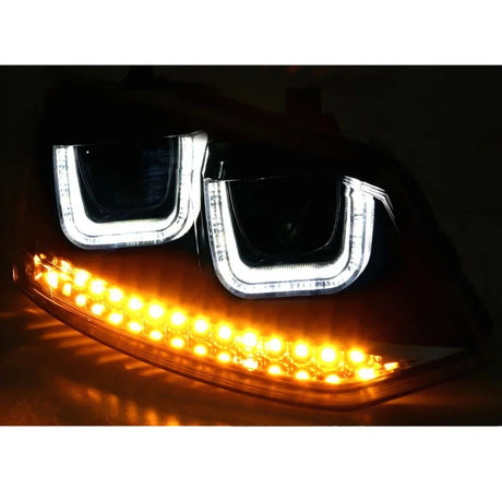 VW Polo 6R 6C 2009-2017 Fari Anteriori Con Luci Diurne LED - autorivallo