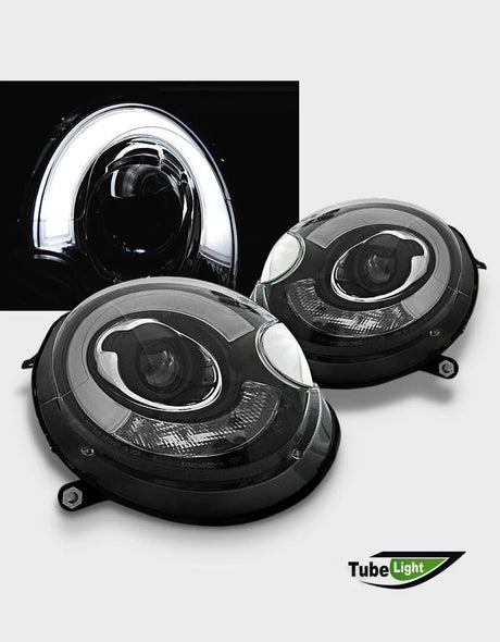 Mini R56 R57 2006-2014 Fari Anteriori Luci Diurne LED Nero - autorivallo