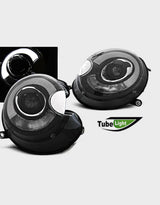 Mini R56 R57 2006-2014 Fari Anteriori Luci Diurne LED Nero - autorivallo