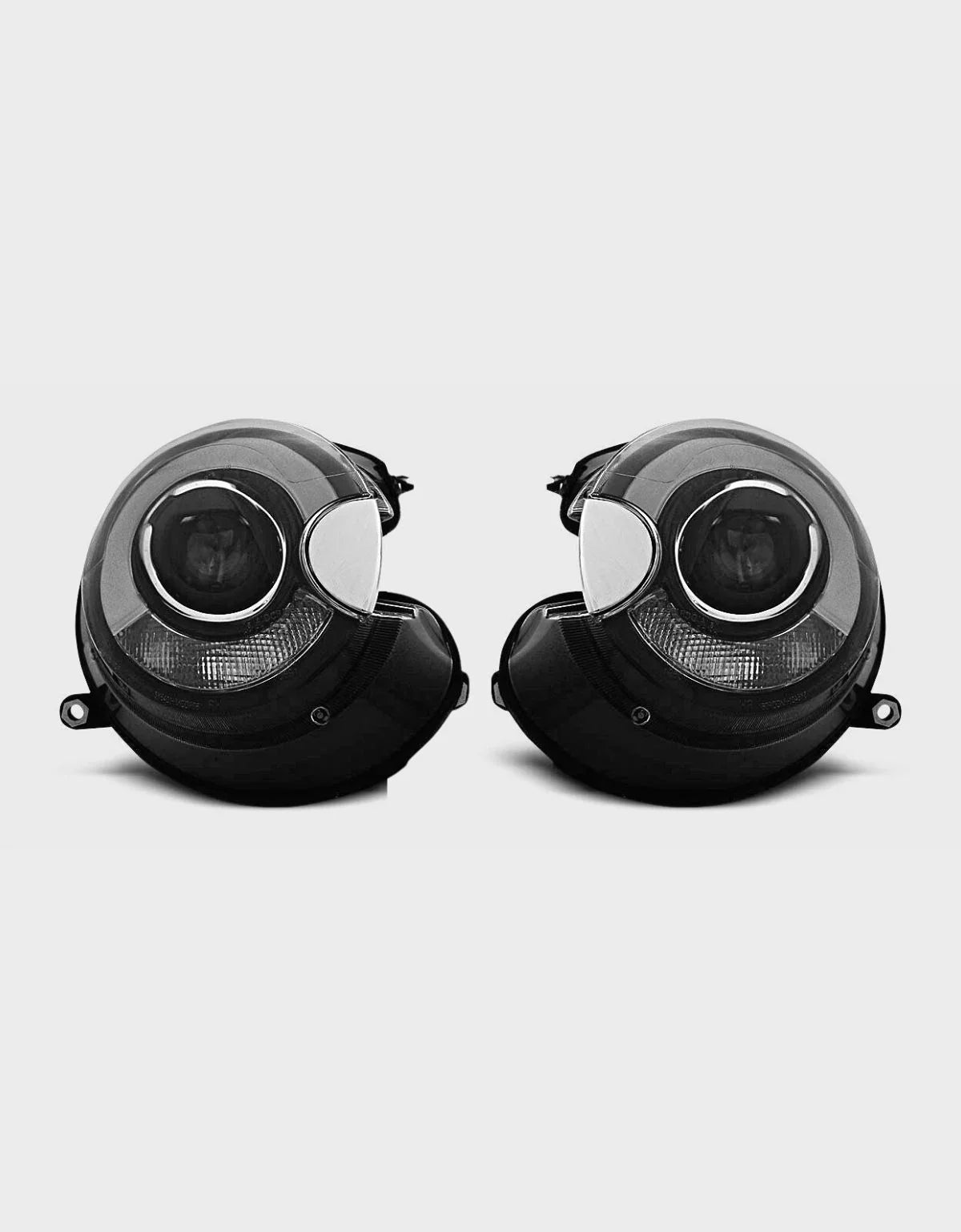 Mini R56 R57 2006-2014 Fari Anteriori Luci Diurne LED Nero - autorivallo