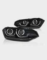 VW Polo AW 2017-2021 Fari Anteriori Luci Diurne a LED Nero - autorivallo
