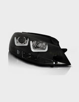 VW Golf 7 2012-2017 Fari Anteriori Nero Luci Diurne LED - autorivallo