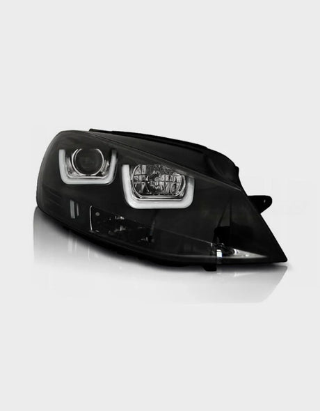 VW Golf 7 2012-2017 Fari Anteriori Nero Luci Diurne LED - autorivallo