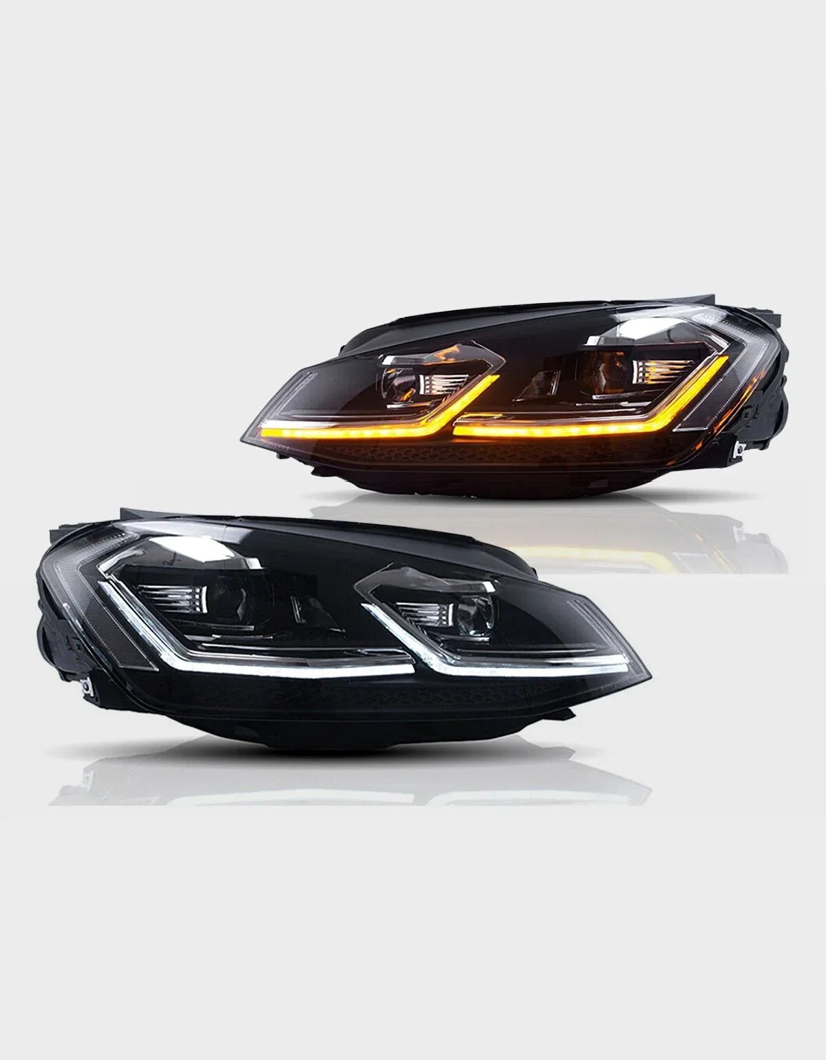 VW Golf 7.5 2017-2019 Fari Anteriori LED R-Line Design Nero - autorivallo