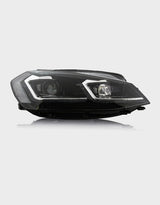 VW Golf 7.5 2017-2019 Fari Anteriori LED R-Line Design Nero - autorivallo