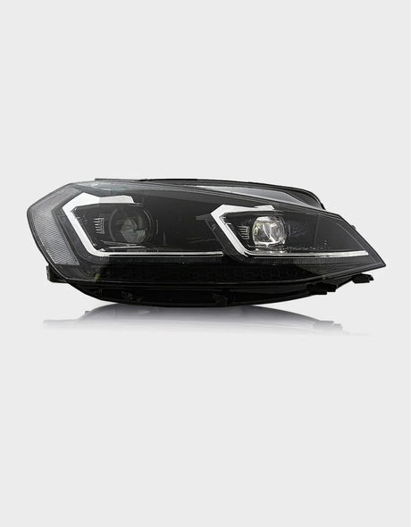 VW Golf 7.5 2017-2019 Fari Anteriori LED R-Line Design Nero - autorivallo