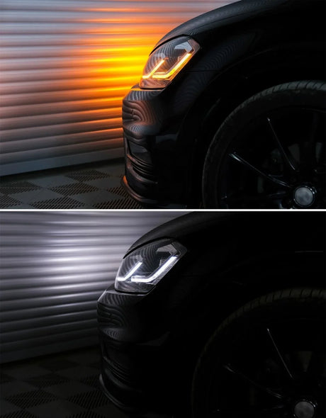 VW Golf 7.5 2017-2019 Fari Anteriori LED R-Line Design Nero - autorivallo