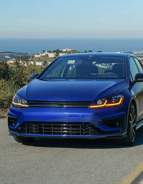 VW Golf 7.5 2017-2019 Fari Anteriori LED R-Line Design Nero - autorivallo
