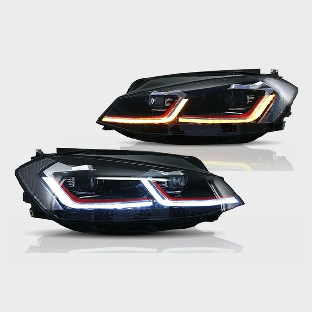 VW Golf 7.5 2017-2019 Fari Anteriori LED Dinamico Look GTI - autorivallo