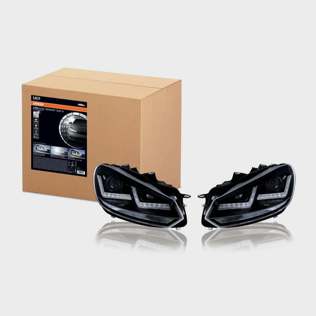 VW Golf 6 VI 2008-2012 OSRAM Fari Anteriori Full LED Nero - autorivallo