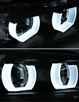 BMW 3 E90 E91 05-08 Fari Anteriori Xenon Angel Eyes 3D U-LED - autorivallo