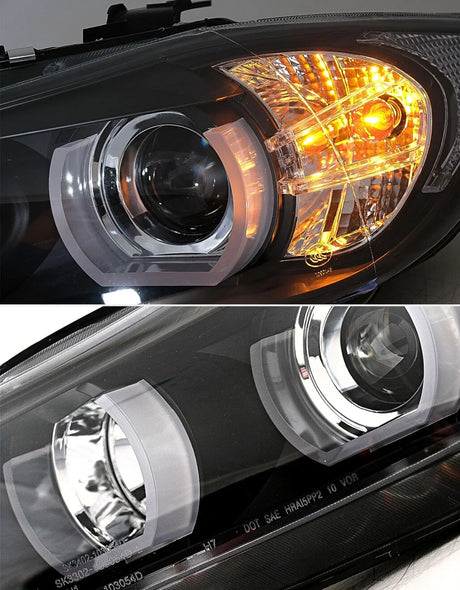 BMW 3 E90 E91 05-08 Fari Anteriori Xenon Angel Eyes 3D U-LED - autorivallo