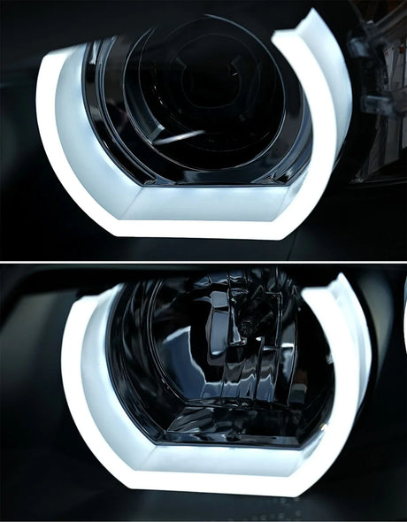 BMW 3 E90 E91 05-08 Fari Anteriori Xenon Angel Eyes 3D U-LED - autorivallo