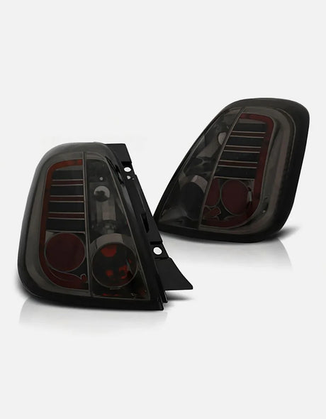 Fiat 500 2007-2016 Fanali Posteriori LED Fari Nero Fumé - autorivallo