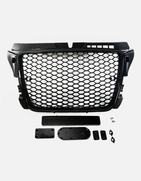 Audi A3 8P 8PA 2008-2012 Griglia RS3 Nero a Nido D'ape PDC - autorivallo