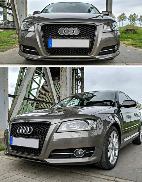 Audi A3 8P 8PA 2008-2012 Griglia RS3 Nero a Nido D'ape PDC - autorivallo
