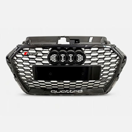Audi A3 8V 2016-2020 Griglia RS3 Look Quattro PDC Nero Lucido - autorivallo