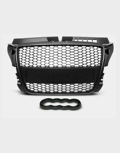 Audi A3 8P 8PA 2008-2012 Griglia Anteriore Ottica RS3 Nero - autorivallo