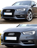 Audi A3 8V 2012-2016 Griglia RS3 a Nido D'ape Nero Lucido - autorivallo
