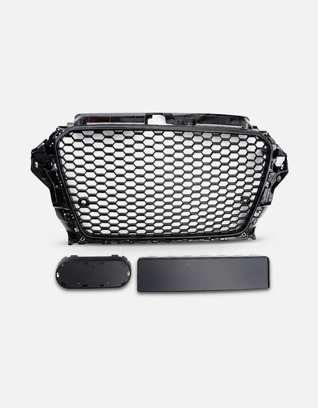Audi A3 8V 2012-2016 Griglia RS3 a Nido D'ape Nero Lucido - autorivallo