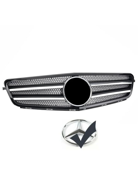 Mercedes C Coupe C204 Griglia Radiatore Nero Cromato AMG - autorivallo