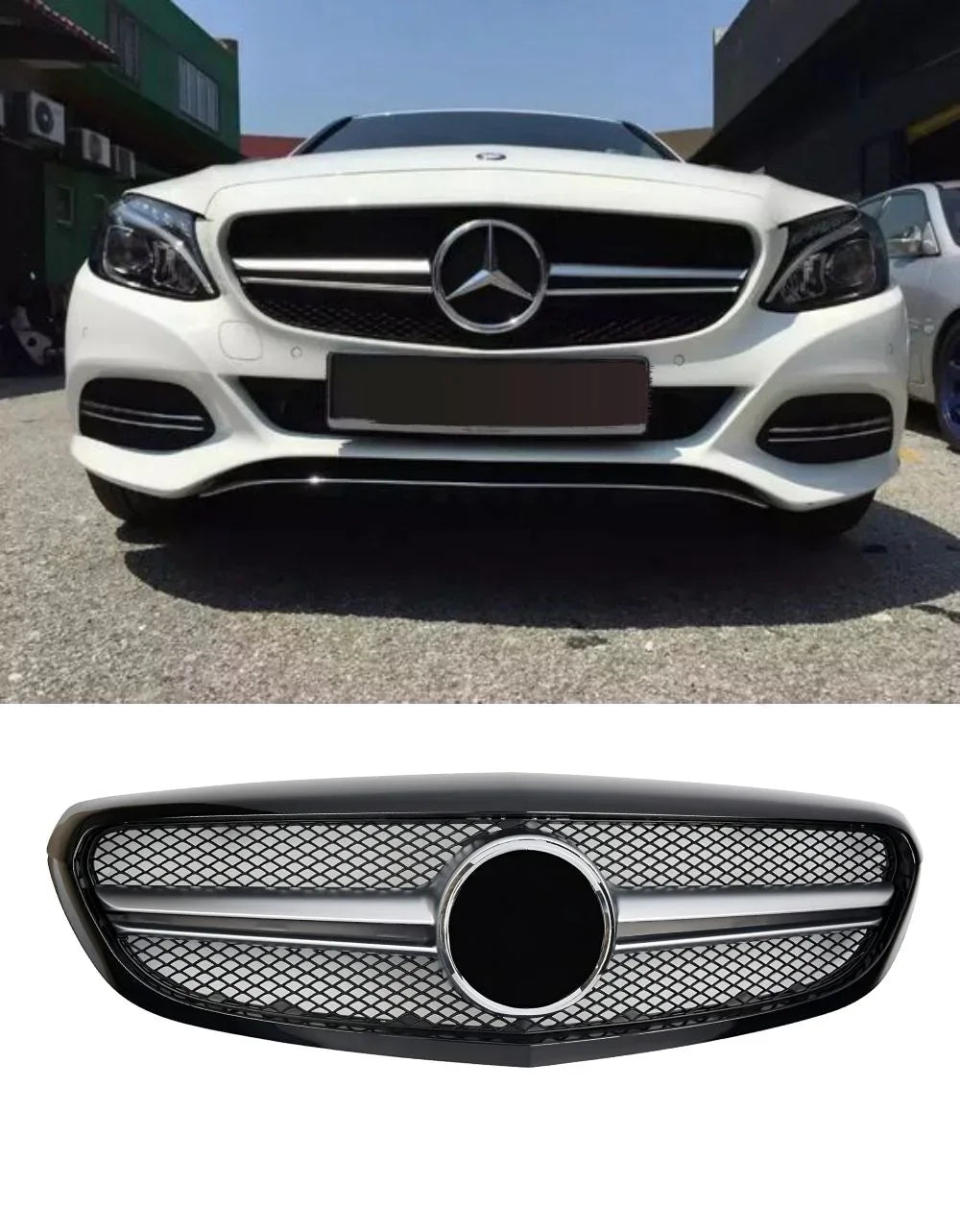 Mercedes C C205 Coupe Griglia Anteriore Nero Look AMG - autorivallo