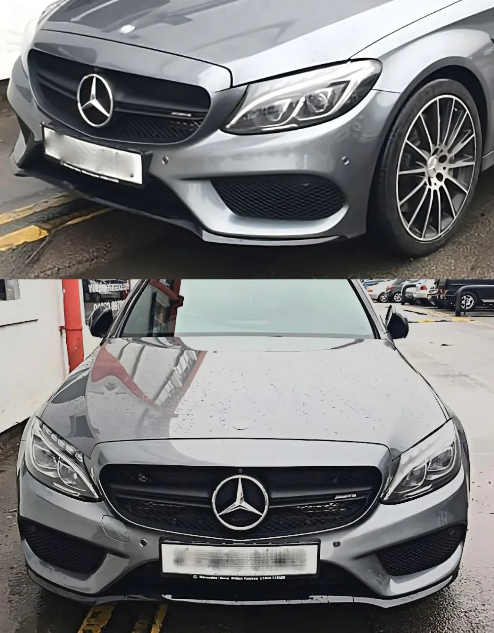 Mercedes C W205 S205 14-18 Griglia Anteriore Nero Look AMG - autorivallo