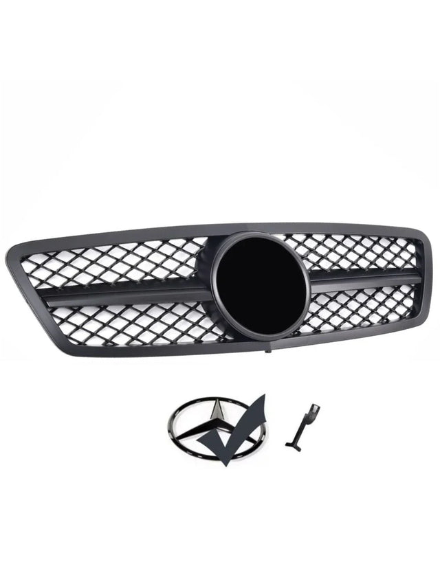 Mercedes C W203 00-07 Griglia Anteriore Nero Opaco Look AMG - autorivallo