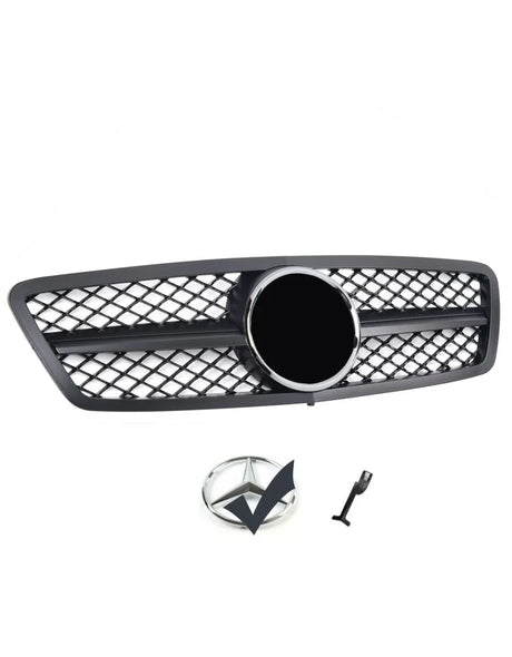 Mercedes C W203 00-07 Griglia Radiatore Nero Opaco Look AMG - autorivallo
