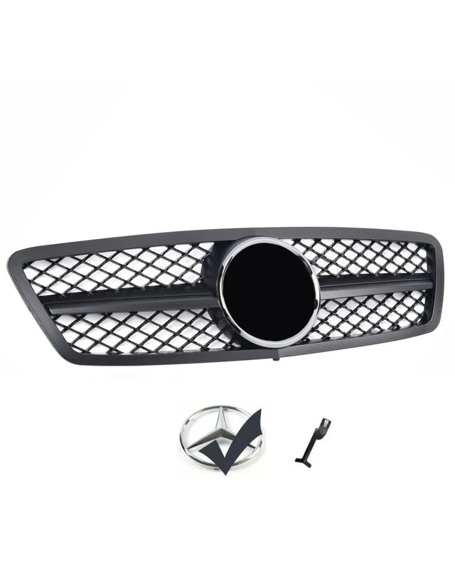 Mercedes C W203 00-07 Griglia Radiatore Nero Opaco Look AMG - autorivallo