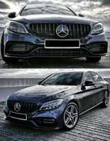 Mercedes C W205 18-21 Griglia Radiatore Panamericana Nero Lucido - autorivallo