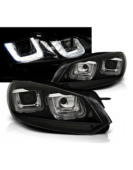 VW Golf 6 2008-2012 Fari Anteriori Luci Diurne U-LED R-Line - autorivallo