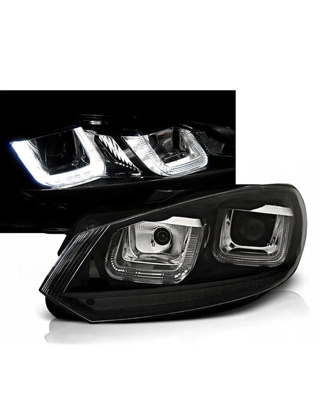 VW Golf 6 2008-2012 Fari Anteriori Luci Diurne U-LED R-Line - autorivallo