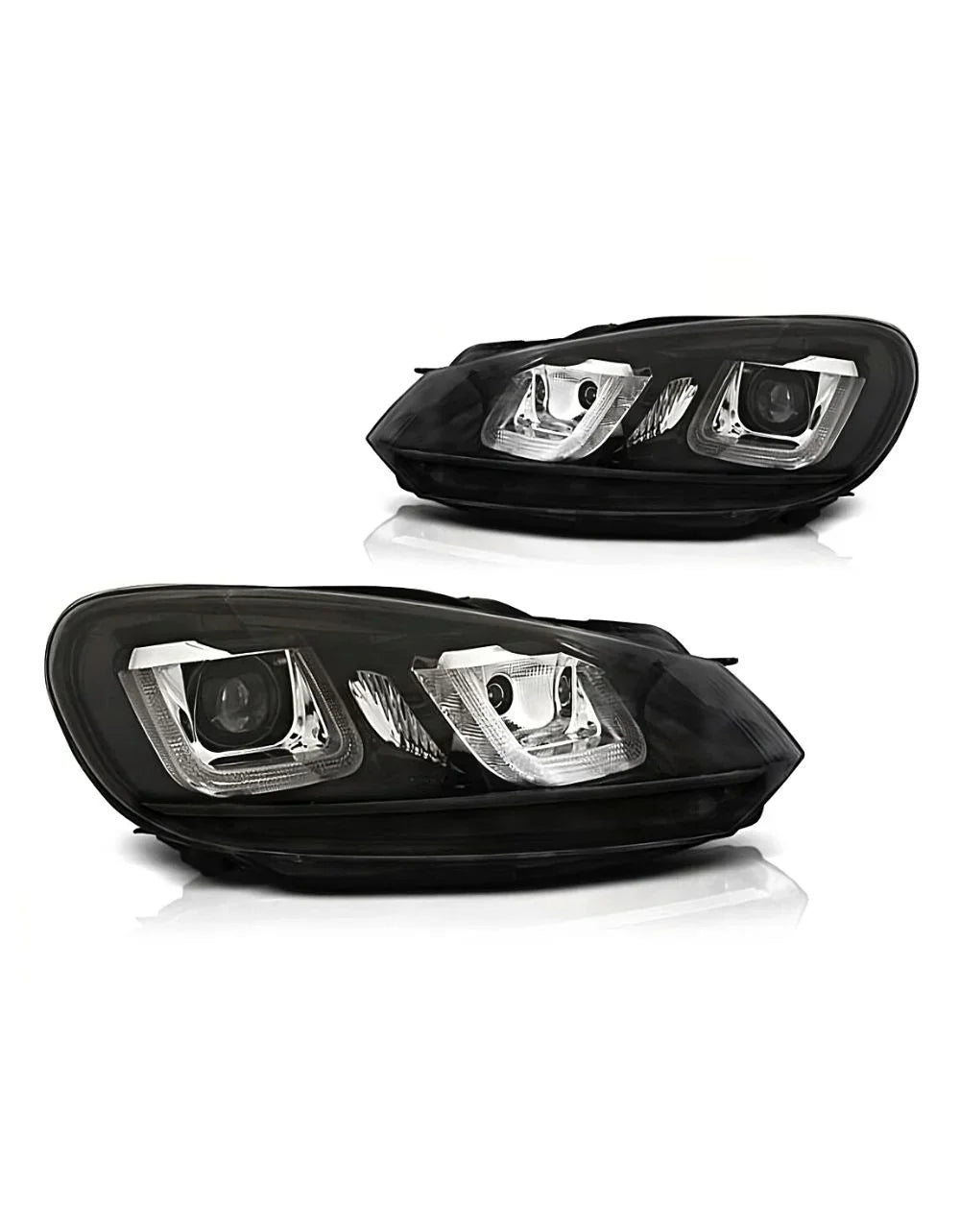 VW Golf 6 2008-2012 Fari Anteriori Luci Diurne U-LED R-Line - autorivallo