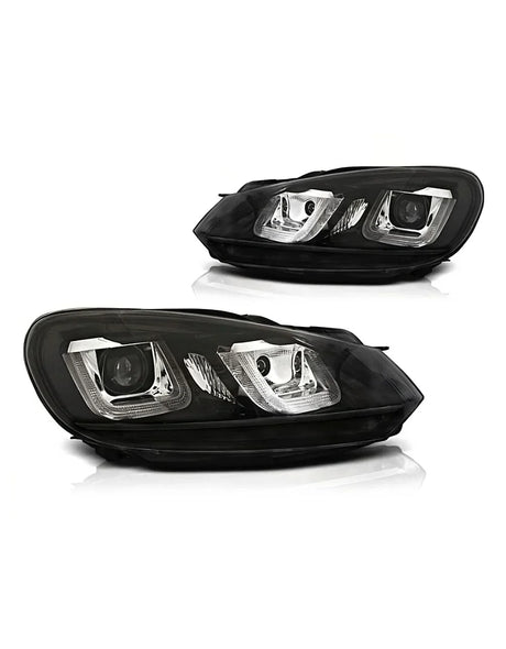 VW Golf 6 2008-2012 Fari Anteriori Luci Diurne U-LED R-Line - autorivallo